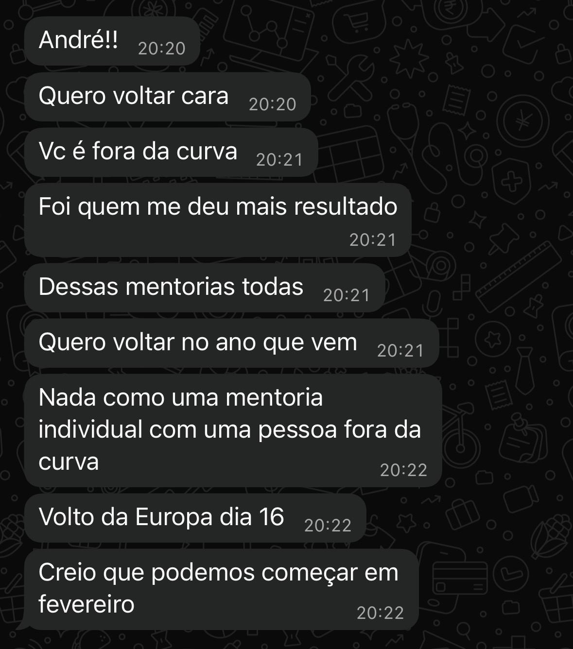 Depoimento de aluno