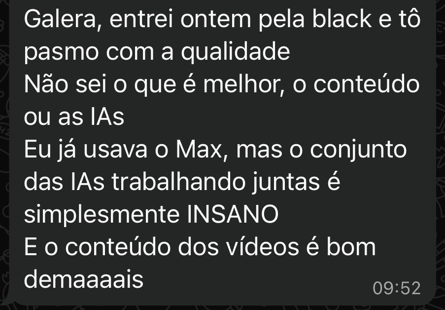 Depoimento de aluno