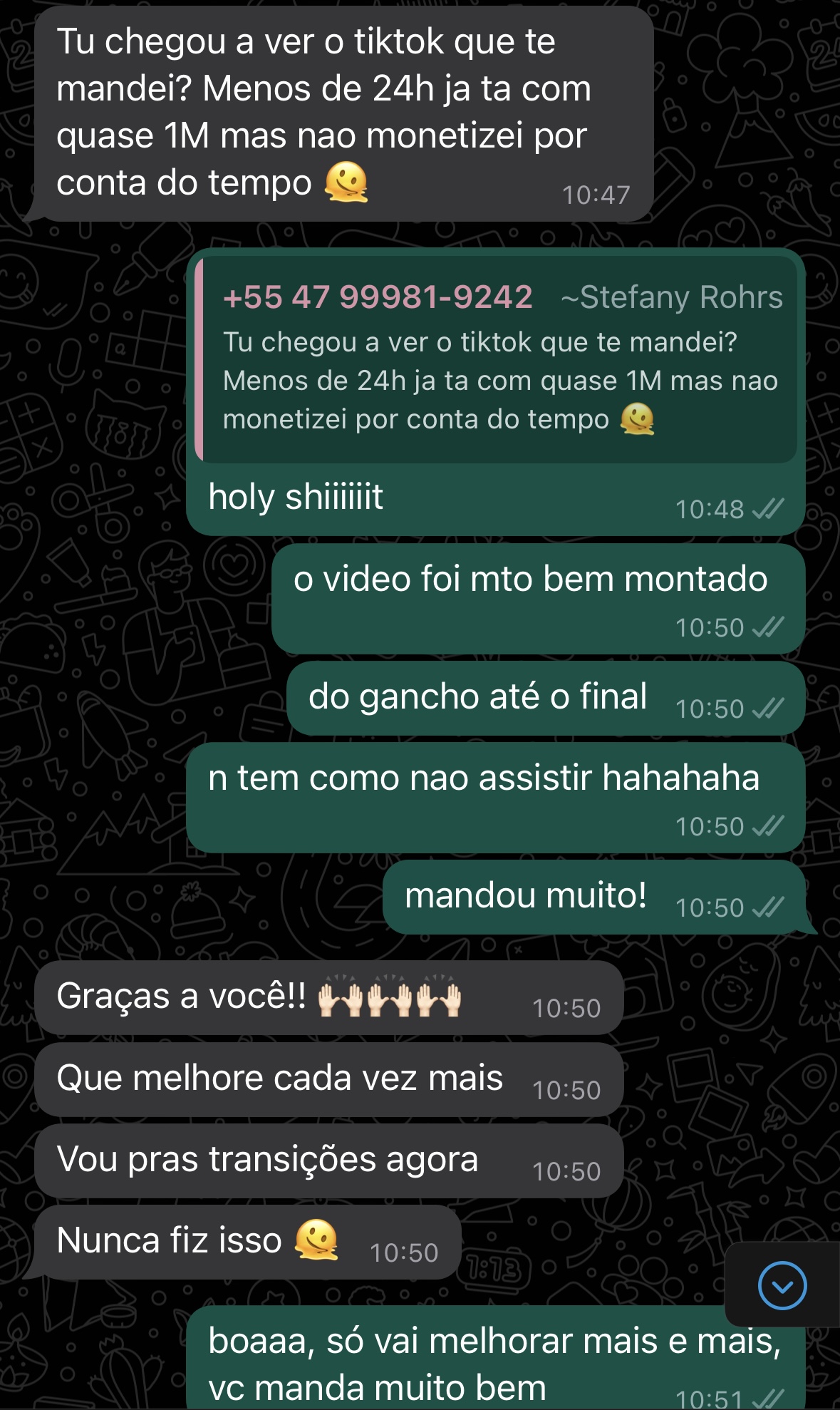 Depoimento de aluno