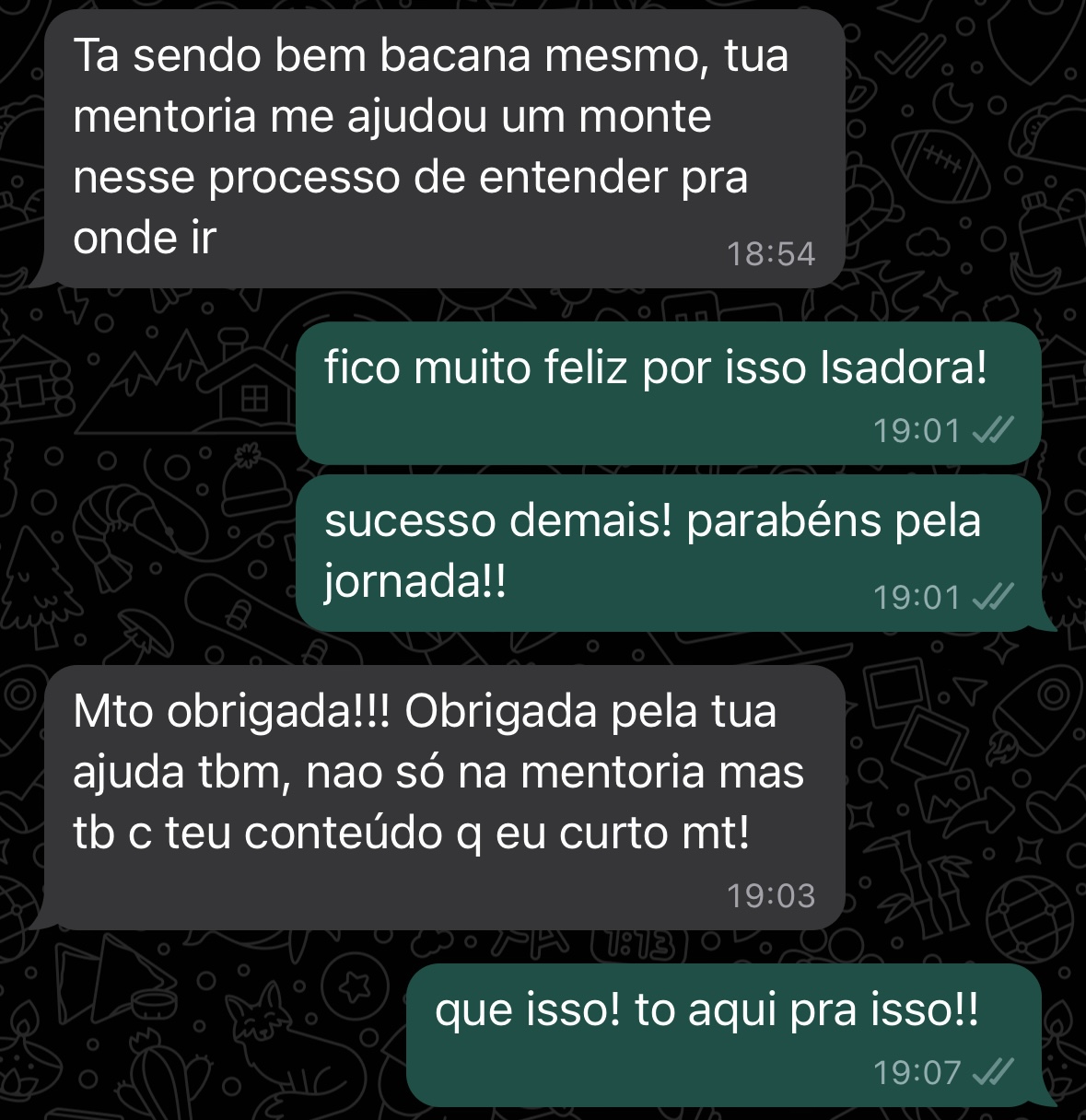 Depoimento de aluno