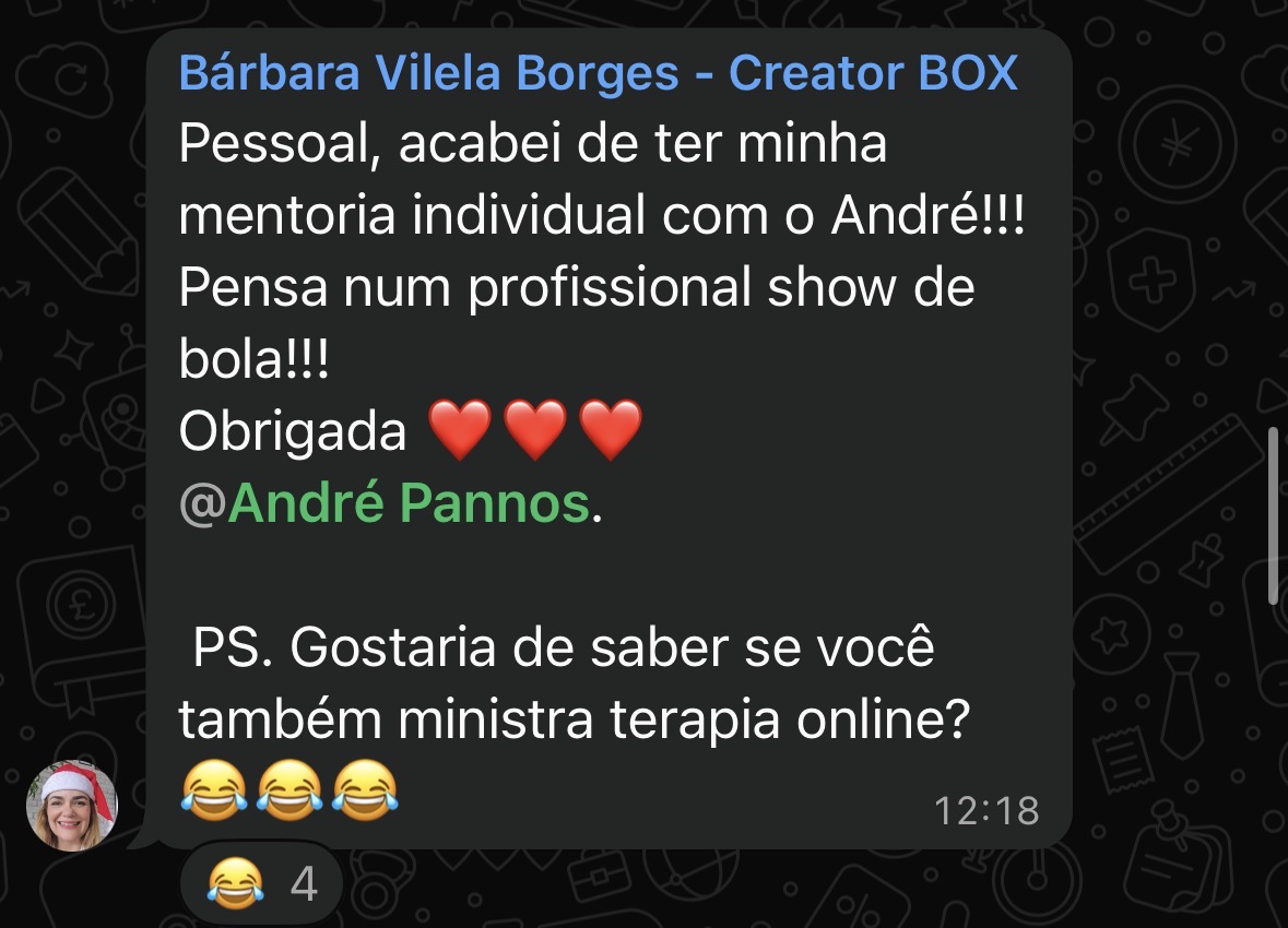 Depoimento de aluno