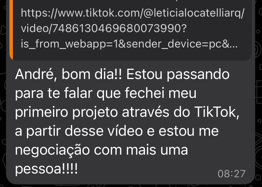 Depoimento de aluno